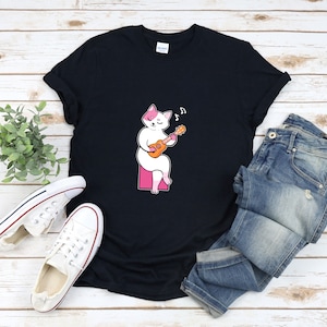 Cat Ukulele, Ukulele Shirt, Cat Playing Ukulele, Cute Cat Shirt, Music Lover Shirt, Musician Shirt, Ukelele Shirt