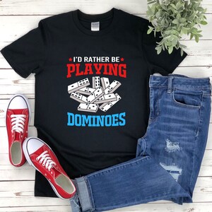 Camisa de dominó, camisa de dominó, eu prefiro jogar dominó, camisa engraçada de jogo de tabuleiro, presentes para amantes de jogos de tabuleiro, jogador de dominó engraçado