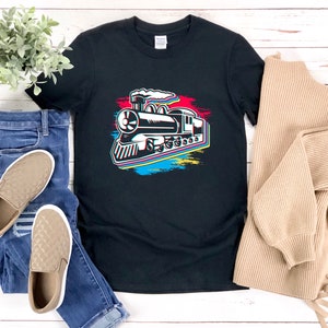 Locomotive Shirt, Retro Train Shirt, Train Tshirt, Train T-shirt, Railroad T-shirt, Train Gifts, Railroad T Shirt, Railroad Shirt