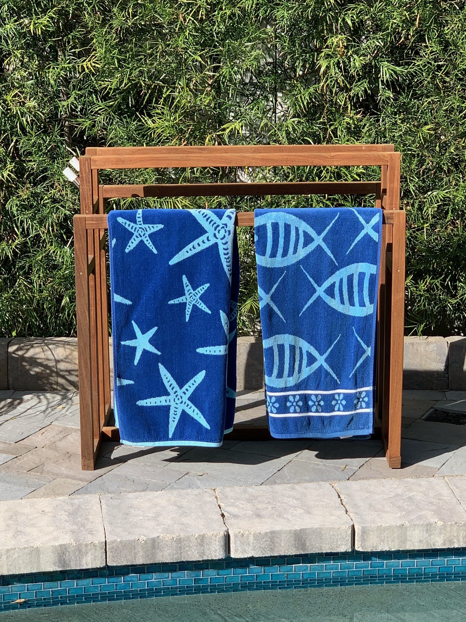 Pool Towel Rack and Pool Float Storage Sustainable Outdoor Etsy