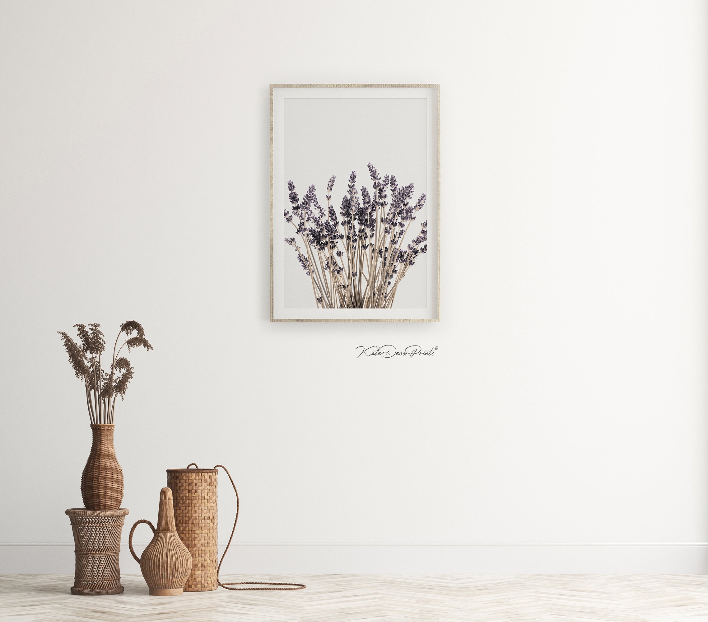 Lavender Print Botanical Wall Art Flowers Print Floral Art | Etsy