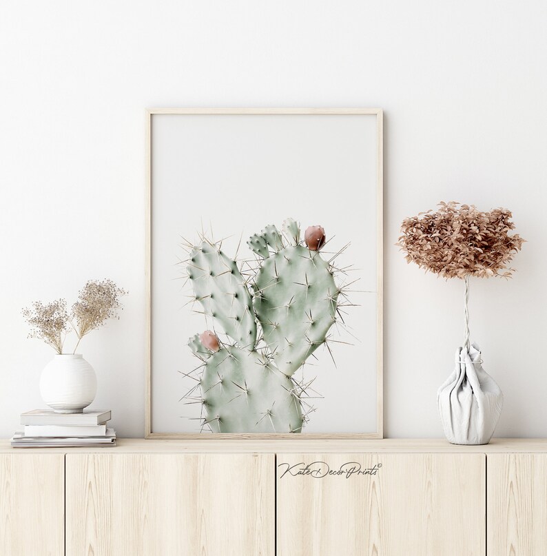 Cactus Wall Art Plant Print Cactus Art Desert Decor Boho Etsy