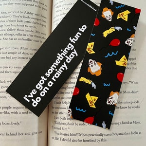 Fun on a Rainy Day - It - horror themed bookmark