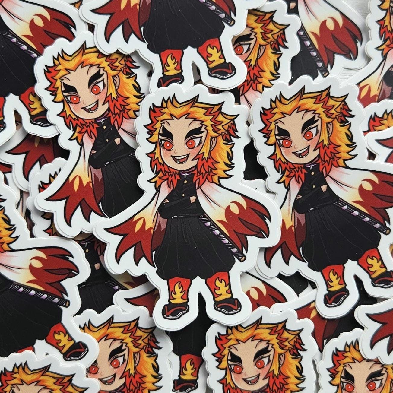 Demon Anime KNY Chibi Reng0ku Matte Aufkleber