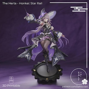 Honkai Star Rail The Herta 1/7 Scale Fan Art Unpainted Garage Kit, Figurines 3D Printed resin model kit  GK Figure Model Kit