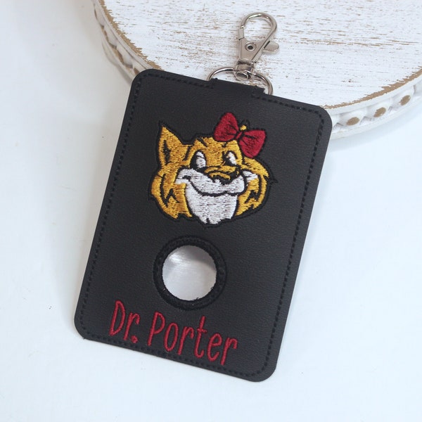 Alarm ID Badge Holder, Choose Your Colors, Alarm Holder Key Ring, Teacher Gift, Holly Springs