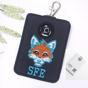 Alarm ID Badge Holder, Alarm Holder Key Ring, Vertical ID Card Case, Lanyard Accessory, Teacher Gift, Shallowford Falls Elementary