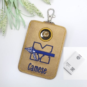 Alarm ID Badge Holder, Alarm Holder Key Ring, Vertical ID Card Case, Lanyard Accessory, Teacher Gift, McEachern High