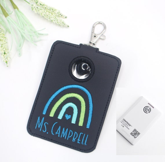  Personalized Vertical ID Badge Holder with Lanyard