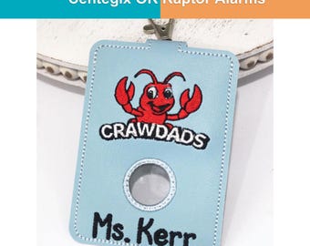Alarm ID Badge Holder, Centegix Alarm, Raptor Alarm, Lanyard Accessory, Teacher Gift, Creekside Crawdads