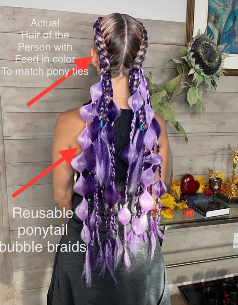 Rave & Festival Braid bubble extensions image 2