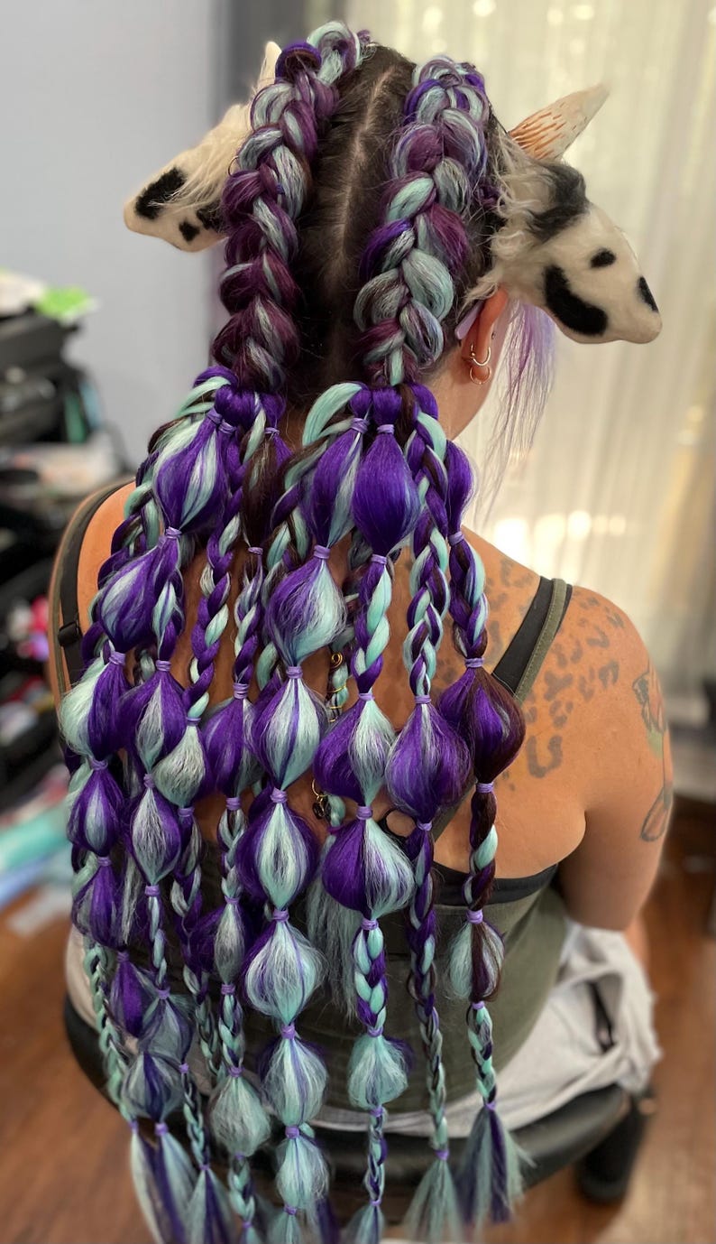 Rave & Festival Braid bubble extensions image 1