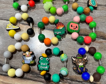 Stanley cup charms for women,tumbler handle charm, silicon bead tag, gifts for her