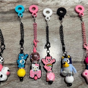 Straw Charm | Silicone Bead Charm | Teacher Gift | Gifts| Beaded Charm for Tumbler Cup Straw