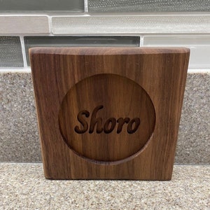 Handmade Solid Walnut Personalized Coffee Cup Coaster