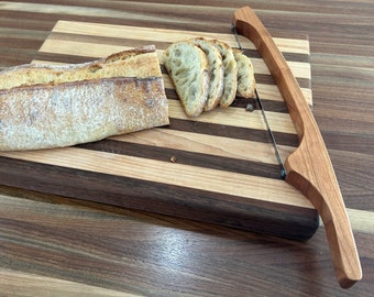 Handmade Bow Knife - Bread Knife- Fiddle Knife - Bread Knife - Wood Knife - Bread Saw - Bagel Knife - Knife - Wood - Saw
