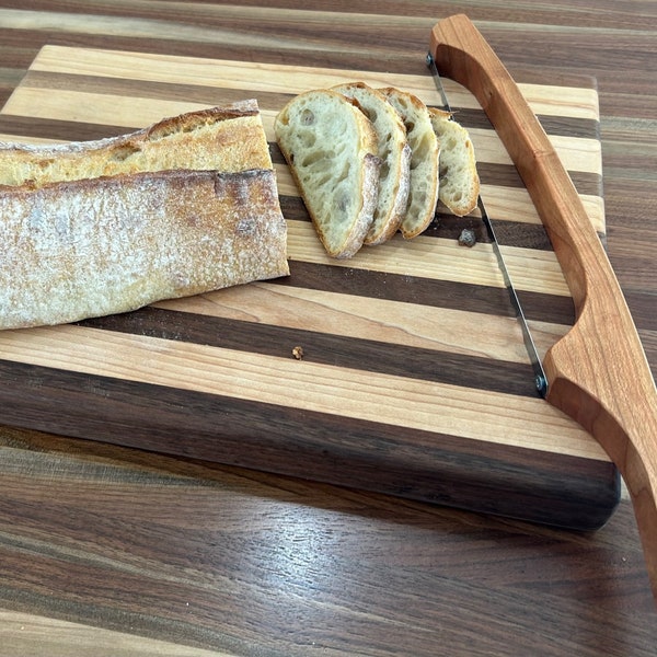 Handmade Bow Knife - Bread Knife- Fiddle Knife - Bread Knife - Wood Knife - Bread Saw - Bagel Knife - Knife - Wood - Saw