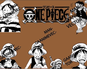 Paquete vectorial One Piece Luffy 9 SVG PNG EPS
