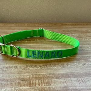 Dog collar with name, Embroidered dog collar, Puppy gear, Made in the USA