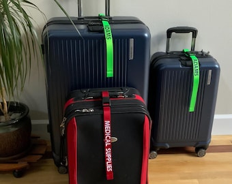 Personalize luggage tag, Identify personal belongings, Name tape, Luggage identification, TSA approved, USA Made