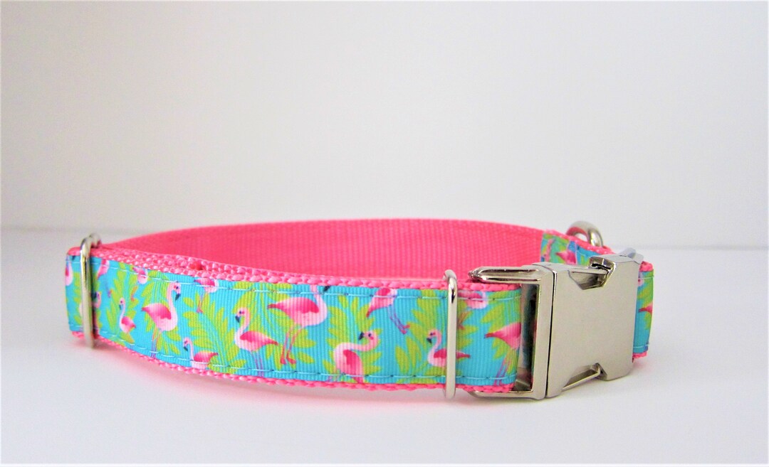Pink Flamingo Dog Collar Female Dog Collar Dog Gear Collar Etsy