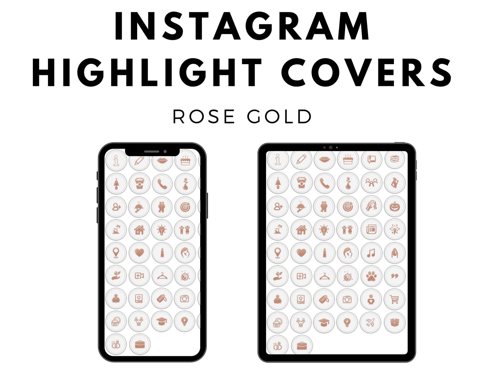 50 Rose Gold Instagram Highlight Covers Instagram Stories Etsy