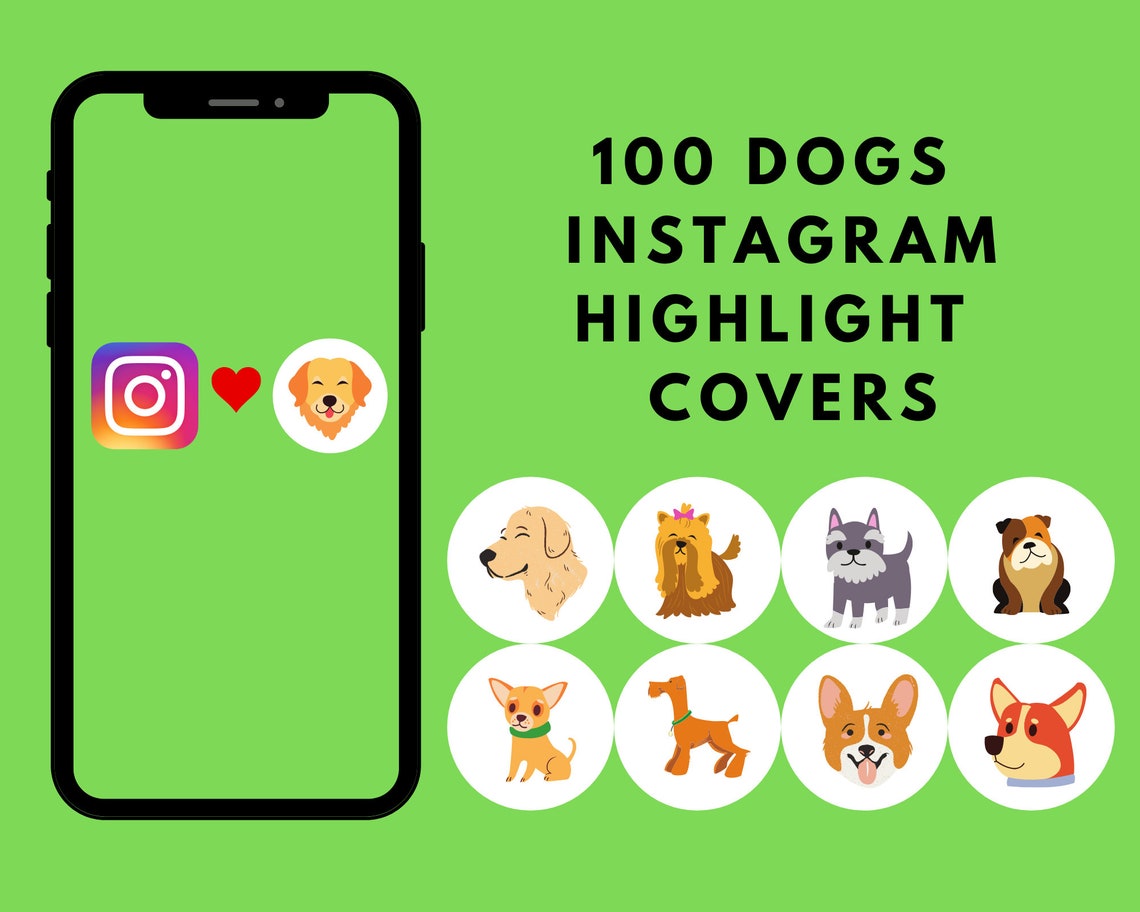 100 Dogs Instagram Highlight Covers, Instagram Stories, Highlight Icons