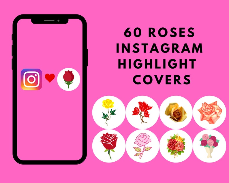 60 Roses Instagram Highlight Covers, Instagram Stories, Rose, Flowers ...