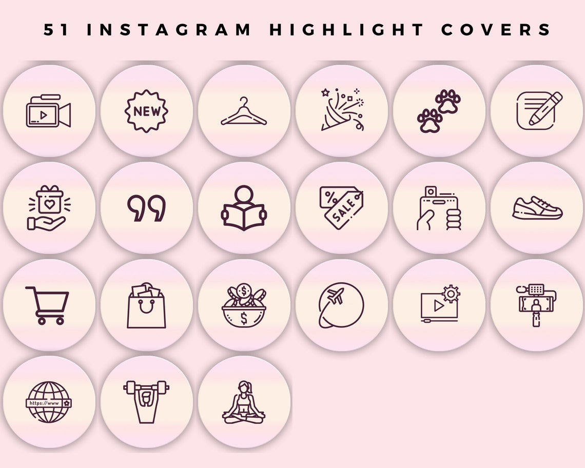 51 Instagram Highlight Covers Instagram Stories Highlight - Etsy