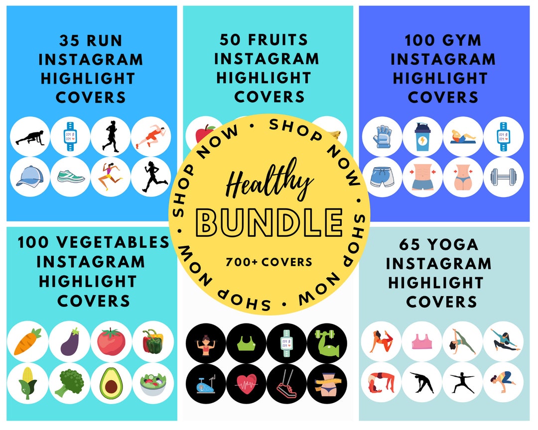 Healthy Instagram Highlight Covers Bundle 700 Covers - Etsy