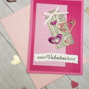 Valentine&#39;s Day Card, Love Card, Pink Card