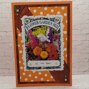 Grußkarte, All the best wishes Karte, Blanko Karte, Bunte Karte, Jede Gelegenheitskarte, Blumenkarte, Einzelkarte