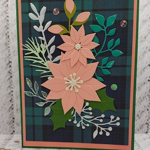 Weihnachtskarte, Poinciana Karte, Pfirsich Weihnachtskarte,