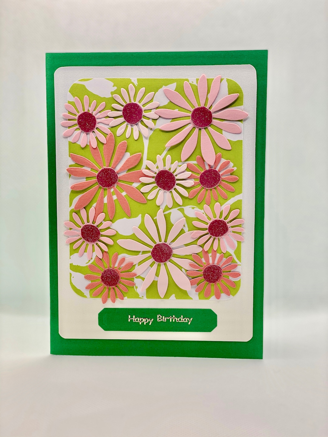Birthday Card Flower Card Greeting Card Handmade Card Etsy