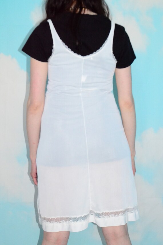 Vintage 60's Slip Dress - White Lace Mini Babydol… - image 4