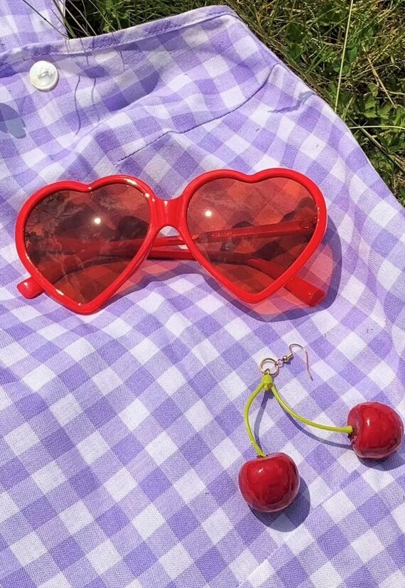 Aesthetic red glasses hotsell
