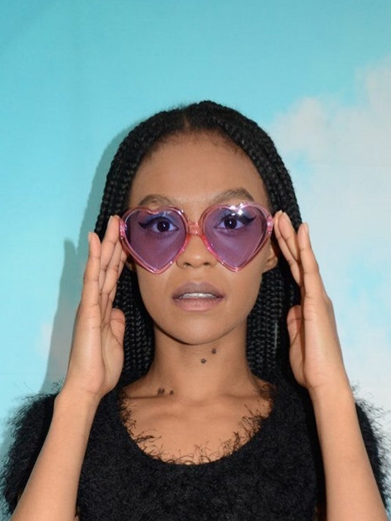 Heart Shaped Sunglasses - Pink and Lilac - Lolita… - image 7