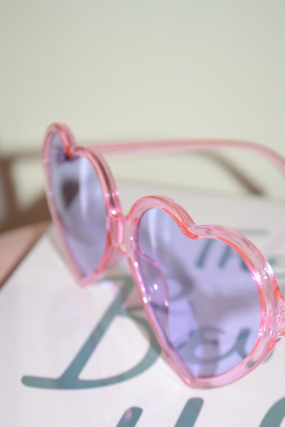 Heart Shaped Sunglasses - Pink and Lilac - Lolita… - image 5