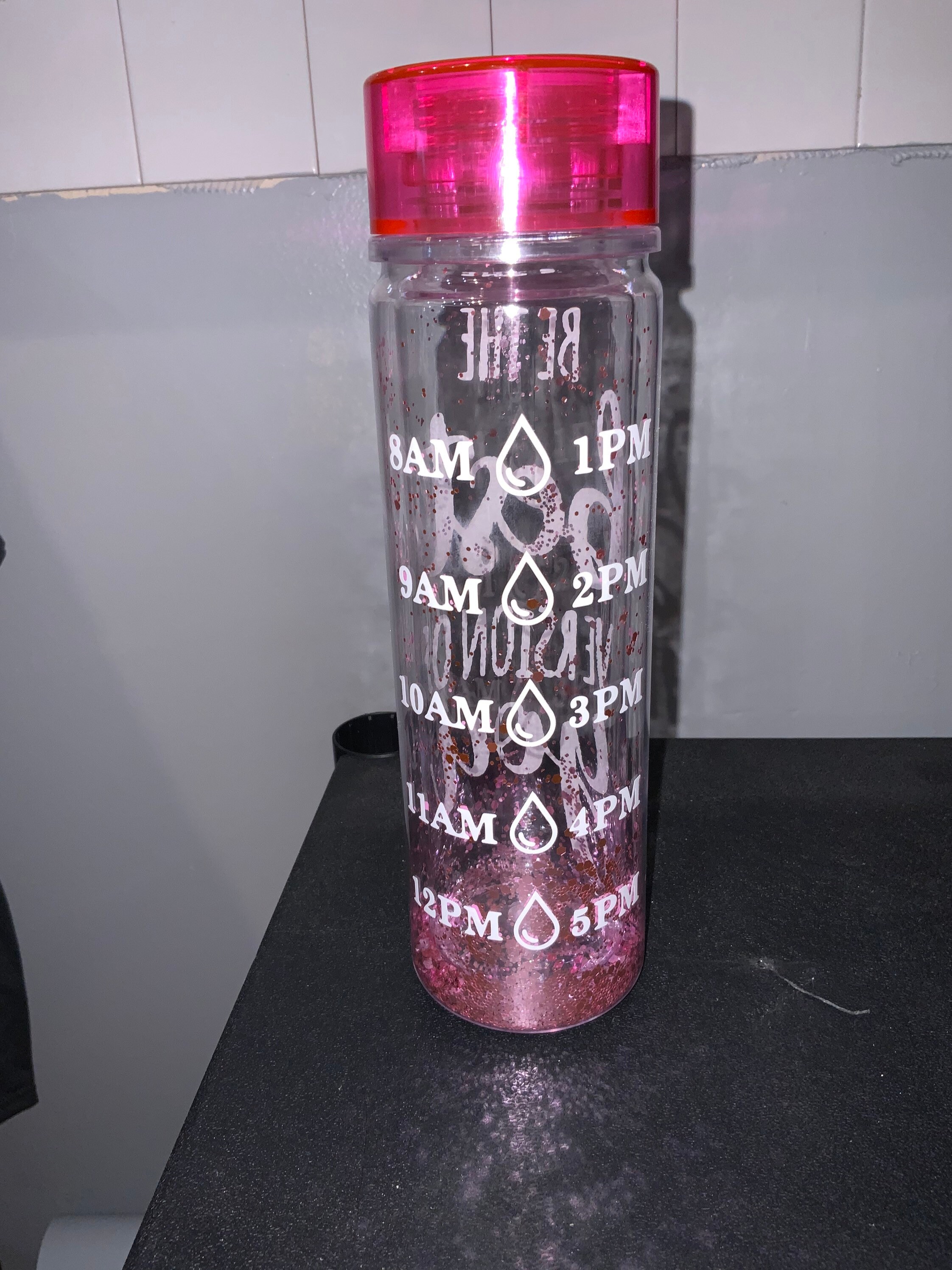 Customizable Glitter water bottle Etsy