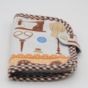 Handmade Needle Book: Sewing Travel Kit, Embroidery Accessory sewing in brown