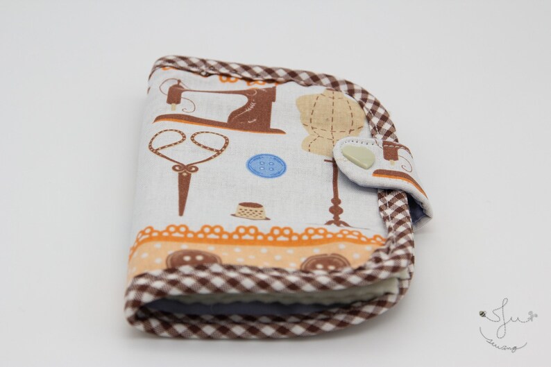 Handmade Needle Book: Sewing Travel Kit, Embroidery Accessory sewing in brown