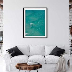 Lucky One , Aerial Photography, Large Wall Art, Fine Art, Ocean Aerial, Surf Aerial, Turquoise Wall Art, Home Decor, Ocean, Australia, Surf
