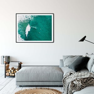 The Lone Surfer, Aerial Photography, Large Wall Art, Fine Art, Ocean Aerial, Surf Aerial Photography, Turquoise Wall Art, Australia, Surf