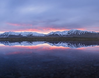 Lake Tekapo, Panorama, Mountain Wall Art, New Zealand Mountain Print, Winter Wall Art, Landscape Print, Tekapo, Wall Art, Fine Art, Home, NZ