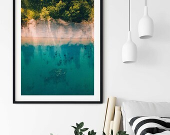 Koh Phayam, Fotografia sulla spiaggia, Grande Wall Art, Fine Art, Ocean Art, Coastal Wall Art, Coastline, Fotografia Aerea, Thailandia, Mare delle Andamane