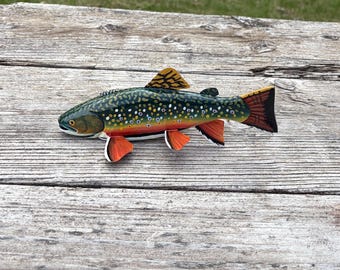 8 inch Brook Trout BenzieJo Fish Decoy