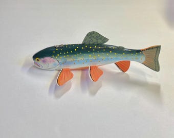 8-calowy srebrny pstrąg BenzieJo Fish Decoy