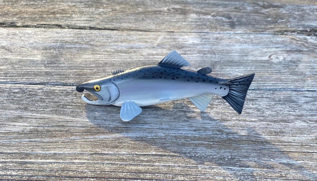 8 Inch Coho Salmon Benziejo Fish Decoy - Etsy