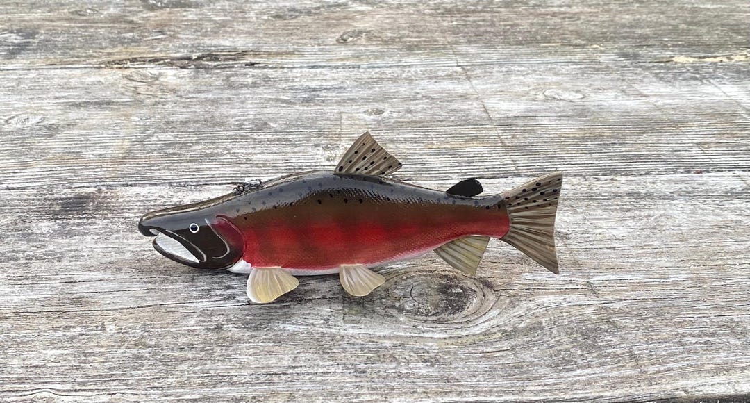 8 Inch Coho Salmon Benziejo Fish Decoy - Etsy