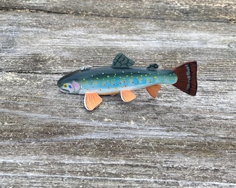 6 inch Silver Trout BenzieJo Fish Decoy